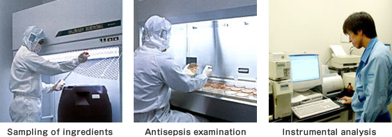 Sampling of ingredients,Antisepsis examination,Instrumental analysis